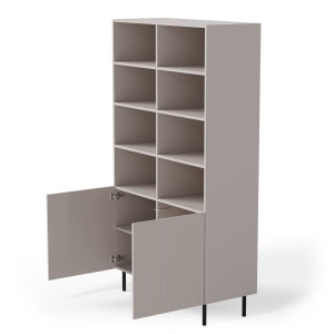 DULAP PAXOS REG-1, 179X100 CM, CASMIR/NEGRU, DIN MDF FURNIRUIT, PAL LAMINAT SI METAL, STIL MODERN - Img 3