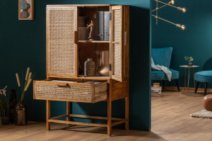 DULAP/VITRINA 140CM, BAMBOO LOUNGE, STIL VINTAGE, DIN LEMN MASIV DE MANGO, ARTIM GROUP SEELCTION - Img 2