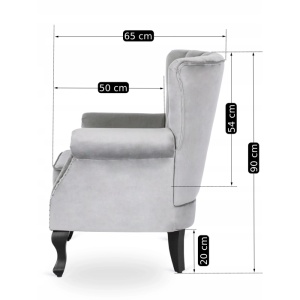 FOTOLIU, ARTIM MEBLE, REALIZAT DIN MATERIAL CATIFEA GRI SI CADRUL DIN LEMN, STIL CLASIC - Img 7