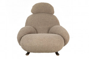 FOTOLIU BALANSOAR PLUSH TEDDY, BEJ INCHIS, DIN TEXTIL PLUSAT, STIL MODERN - Img 6
