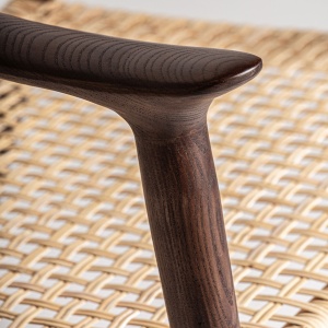 FOTOLIU BUER 35159 , MARO SI NATURAL, CONFECTIONAT DIN LEMN DE FRASIN SI RATTAN, STIL BOHO - Img 5
