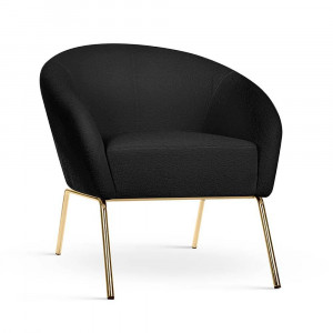 FOTOLIU CONFORTABIL CHERRY, NEGRU/AURIU, CONFECTIONAT DIN CATIFEA SI METAL