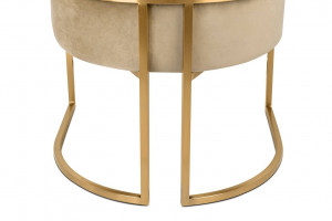 FOTOLIU CONFORTABIL CHLOE, KHAKI/AURIU, DIN CATIFEA SI METAL, STIL MODERN - Img 5