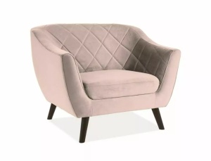 FOTOLIU CONFORTABIL MOLLY 1, BEJ BLUVEL 28/WENGE, TAPITERIE DIN CATIFEA SI PICIOARE DIN LEMN