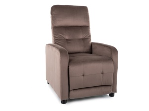 FOTOLIU CONFORTABIL OTUS, CAPPUCCINO BLUVEL 38, TAPITERIE DIN CATIFEA, CU FUNCTIE DE RABATARE, STIL MODERN