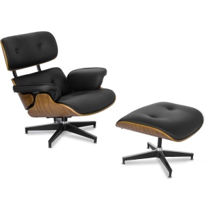 FOTOLIU CU TABURET, ARTIM, NEGRU/NATUR, MATERIAL LEMNOS, METAL SI PIELE ECO, STIL MODERN - Img 11