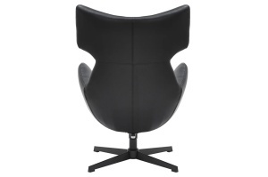 FOTOLIU CU TABURET, CLOUD ROTATIV 360 GRADE, PIELE ECO NEAGRA SI CADRUL METALIC, ARTIM GROUP SELECTION - Img 3