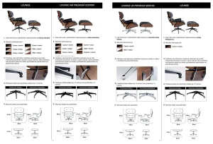 FOTOLIU CU TABURET LOUNGE , PIELE NATURALA ITALIANA SI LEMN DE FRASIN, CULOARE NEGRU/ABANOS, STIL EAMES - Img 8