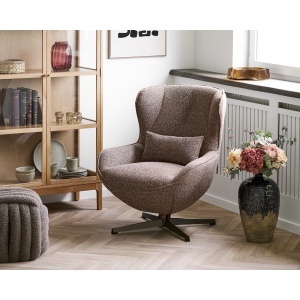 FOTOLIU DE RELAXARE ROTATIV BLENHEIM, DIN METAL SI TEXTIL, CULOARE MARO, HOUSE NORDIC - Img 2