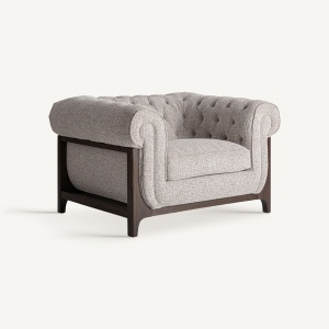 FOTOLIU DEOSEBIT IPSWICH, BEJ/GRI, REF. 37192, CONFECTIONAT DIN TEXTIL, LEMN SI METAL, STIL MODERN