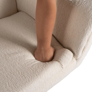 FOTOLIU DEOSEBIT PIVOTANT, ARTIM MEBLE, REALIZAT DIN MATERIAL BOUCLE BEJ, STIL MODERN - Img 7