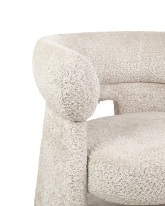 FOTOLIU ELEGANT MADAME BEJ, CONFECTIONAT DIN TEXTIL CHENILLE SI METAL, STIL MODERN - Img 4
