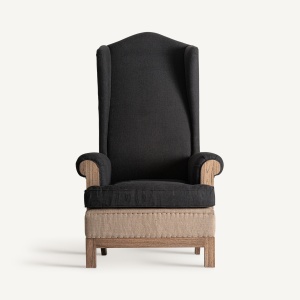 FOTOLIU LIVING ARBAZ, REALIZAT DIN LEMN DE MINDI SI TEXTIL, REALIZAT MANUAL, FINISAJ NEGRU/MARO, VICAL HOME - Img 2