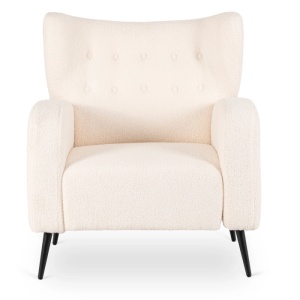 FOTOLIU LIVING NICO, REALIZAT DIN METAL SI TEXTIL BOUCLE, CULOARE CREM, ARTIM MEBLE - Img 3