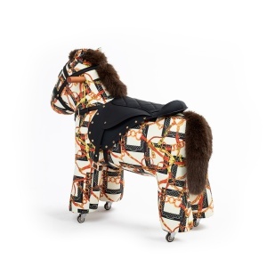 FOTOLIU PENTRU COPII HOBBY PONY, NEGRU/MARO, CONFECTIONAT DIN POLIESTER, BLANA SI METAL, STIL MODERN - Img 2