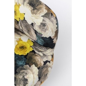 FOTOLIU PIVOTANT, PEONY GALBEN MULTICOLOR/NEGRU, TAPITAT CU TEXTIL BOUCLE, STIL MODERN - Img 3