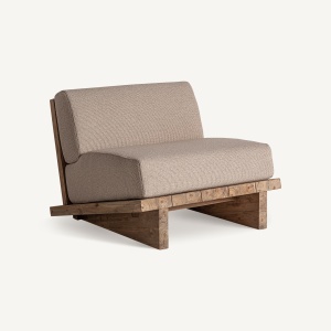 FOTOLIU PURE 34919, BEJ SI NATURAL, CONFECTIONAT DIN LEMN MASIV, POLIPROPILENA SI SPUMA, STIL MODERN