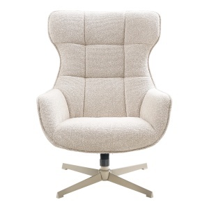 FOTOLIU RELAXARE ROTATIV TURIN, DIN METAL SI TEXTIL, CULOARE BEJ, HOUSE NORDIC - Img 3