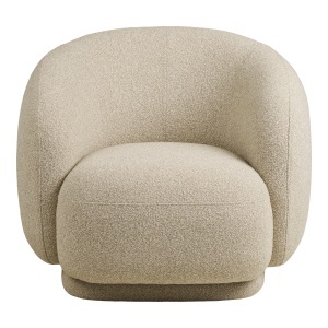 FOTOLIU ROTATIV HAWKES, DIN LEMN SI TEXTIL BOUCLE, CULOARE NISIPIU, HOUSE NORDIC - Img 3