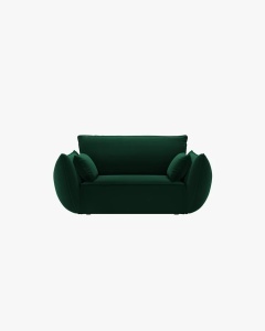 FOTOLIU SPATIOS SI CONFORTABIL KAELLE, 128X110 CM, VERDE SMARALD, CU TAPITERIE DIN TEXTIL CATIFEA BLUVEL, MICADONI