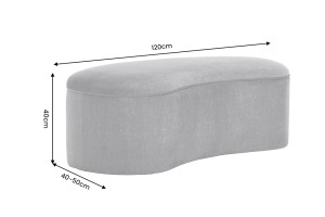 LADA DE DEPOZITARE ELEMENTS, 120CM, DIN LEMN SI MATERIAL CATIFEA, CULOARE GRI GRAFIT, INVICTA INTERIOR - Img 8