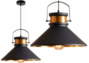 Lampa DE TAVAN ASTI B negru / Auriu - Img 1