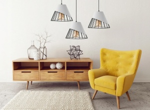 LAMPA DE TAVAN SUSPENDABILA METAL alb APP228-1CP - Img 3
