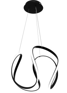 Lampa DE TAVAN SUSPENDABILA moderna LED + telecomanda neagra APP387-CP - Img 2