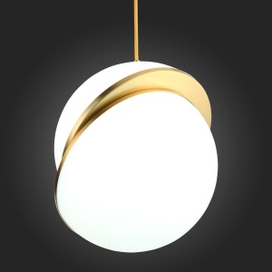 Lampă de tavan suspendata bilă acrilică auriu alb APP481-1CP - Img 4