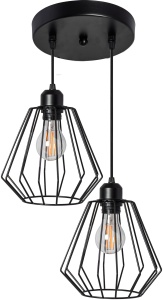 Lampă de tavan suspendată Loft dublu metalic 392196
