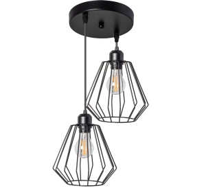 Lampă de tavan suspendată Loft dublu metalic 392196 - Img 2