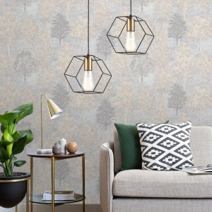 Lampă suspendată APP1131-1CP Black/gold - Img 4