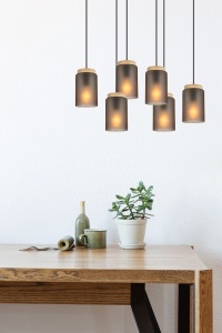 Lampă suspendată APP1813-6CP Frosted Grey - Img 3