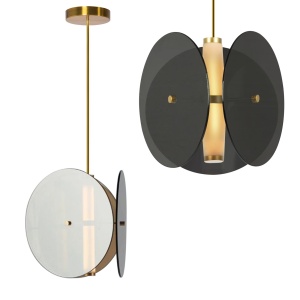 Lampă suspendată black APP1675-CP Round - Img 1