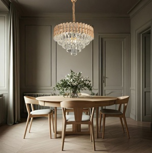 Lampă suspendată Cristal G054-CP 50cm GOLD - Img 3