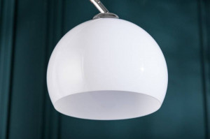 LAMPADAR BIG BOW ALB/ARGINTIU 135/157 CM COD 40770 DESIGN MODERN - Img 3