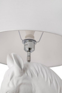 LAMPADAR KON HORSE STAND S, DIN FIBRA DE STICLA, MARMURA SI TEXTIL, STIL MODERN - Img 5