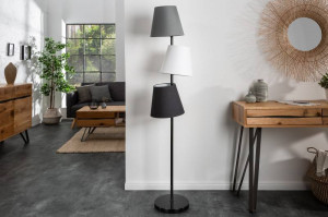 LAMPADAR LEVELS NEGRU/GRI/ALB 163CM DIN METAL SI IN COD 39674 - Img 2
