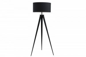 LAMPADAR TRIPOD NEGRU 142CM DIN TEXTIL SI METAL COD 38683 - Img 5