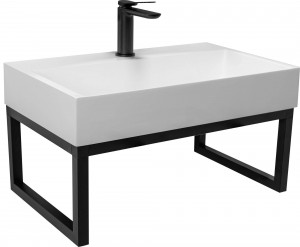 LAVOAR REA GOYA CU SUPORT, ALB, 50 CM, DIN CONGLOMERAT, CALITATE SUPERIOARA - Img 4
