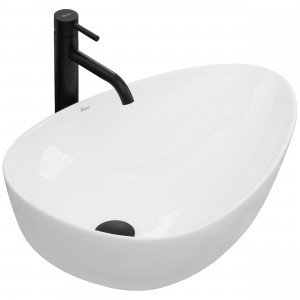 LAVOAR REA GRETA, ALB, 56 CM, DIN CERAMICA, CALITATE SUPERIOARA - Img 5