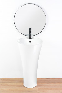 LAVOAR STATIV AGNES, 87CM, ALB, DIN CERAMICA, CALITATE SUPERIOARA - Img 4