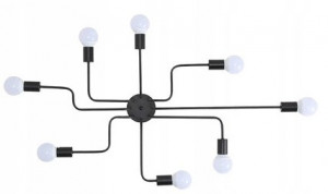 LUSTRA AGARO 8 AGARO APP015-8CW, 120x69 cm, NEGRU, DIN OTEL SI METAL DE INALTA CALITATE, STIL MODERN, TU - Img 2