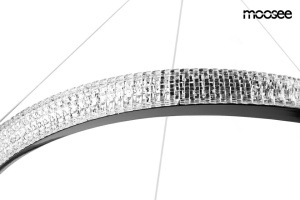 LUSTRA ANILLO 80, CROM/NEGRU, CONFECTIONATA DIN METAL SI ALUMINIU, STIL MODERN - Img 4
