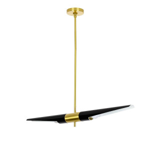 LUSTRA APOLLO 1, NEGRU/AURIU, DIN METAL, STIL MODERN - Img 2