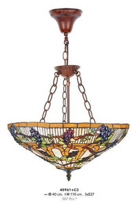 LUSTRA DEOSEBITA TIFFANY, COD 40961+C3, DIN METAL SI STICLA