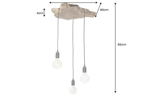 LUSTRA DIN LEMN, 50CM, ROUSILIQUE, DIN LEMN CU 3 SUSPENSII, ARTIM GROUP SELECTION - Img 2