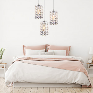 LUSTRA GLAMOR CRYSTAL APP731-3CPR, 27x103 cm, ARGINTIU, DIN METAL DE INALTA CALITATE SI CRISTALE, STIL MODERN, TU - Img 6