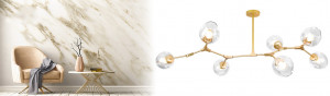 LUSTRA GOLD APP507-7C, 130 cm, AURIU, DIN OTEL DE INALTA CALITATE SI STICLA, STIL MODERN, TU - Img 5