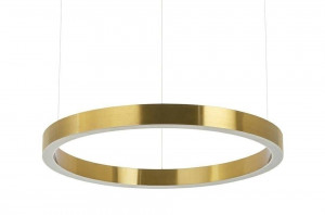 LUSTRA LED RING SLIM 60, CONFECTIONATA DIN METAL, AURIU, STIL MODERN